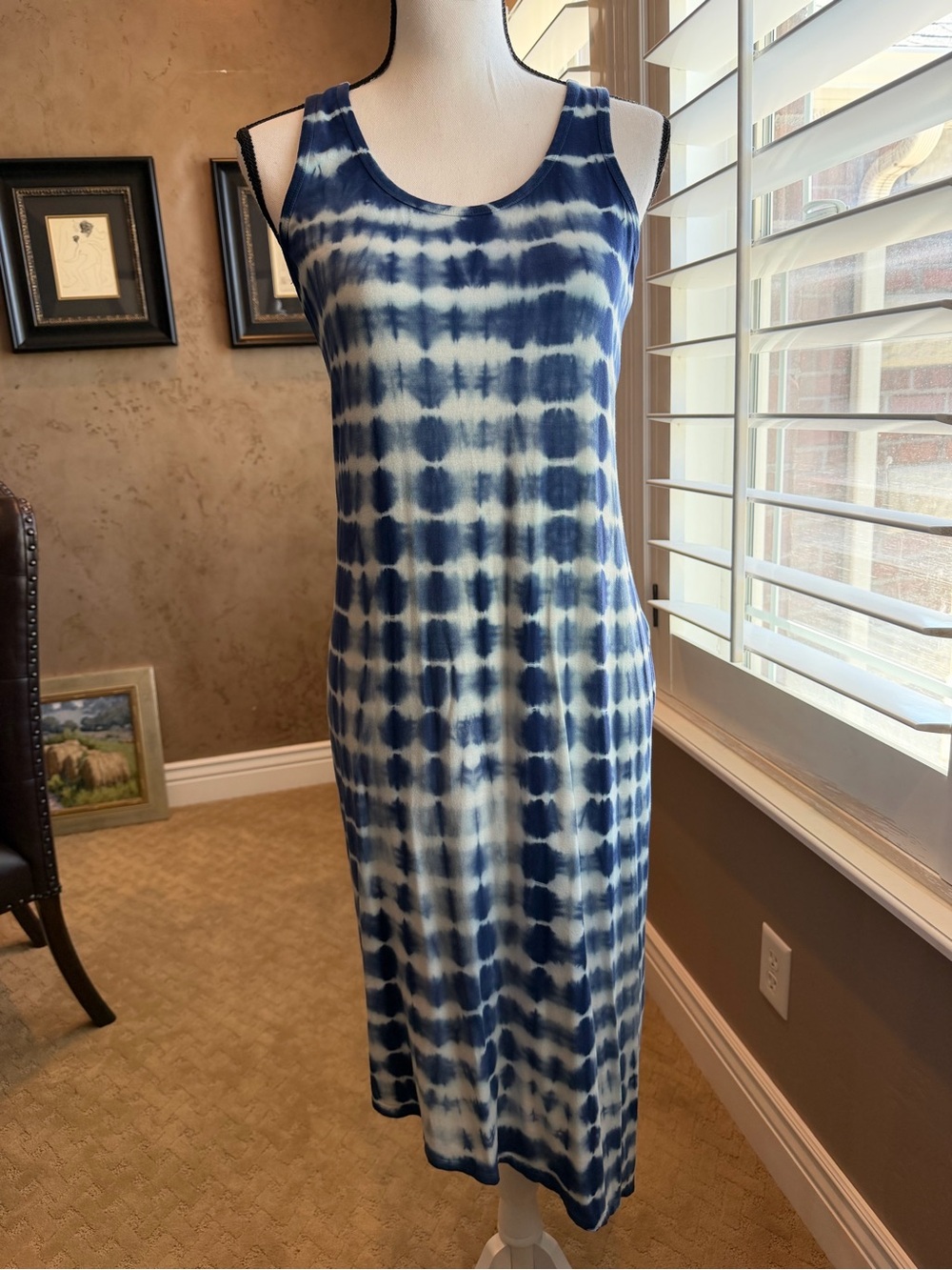 LM Beach Asymmetrical Swim Coverup Dress with flaw size XS